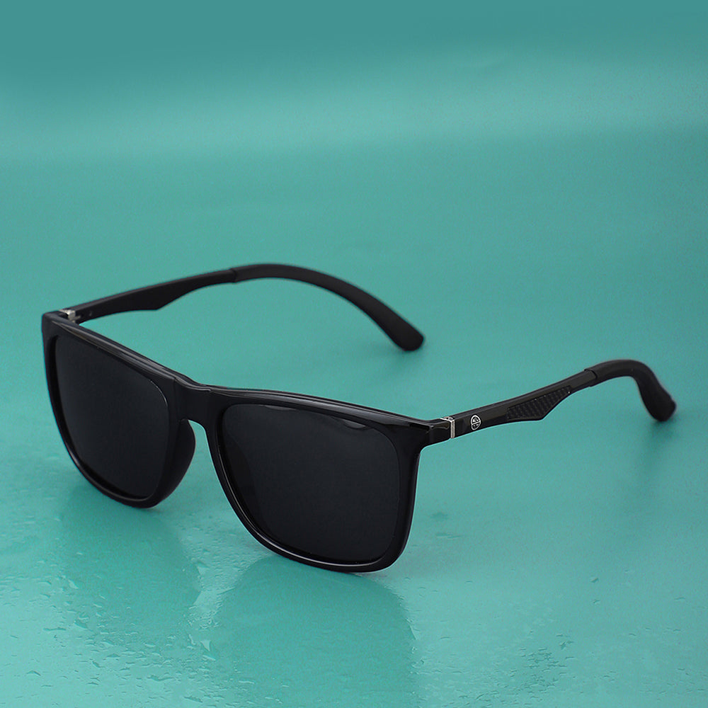 Carlton London Premium Black Toned Polarised And Uv Protected Lens Wayfarer Sunglasses For Men