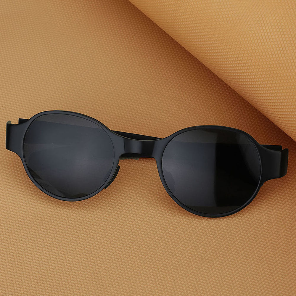 Carlton London Premium Black Toned Polarised And Uv Protected Lens Round Sunglasses For Men