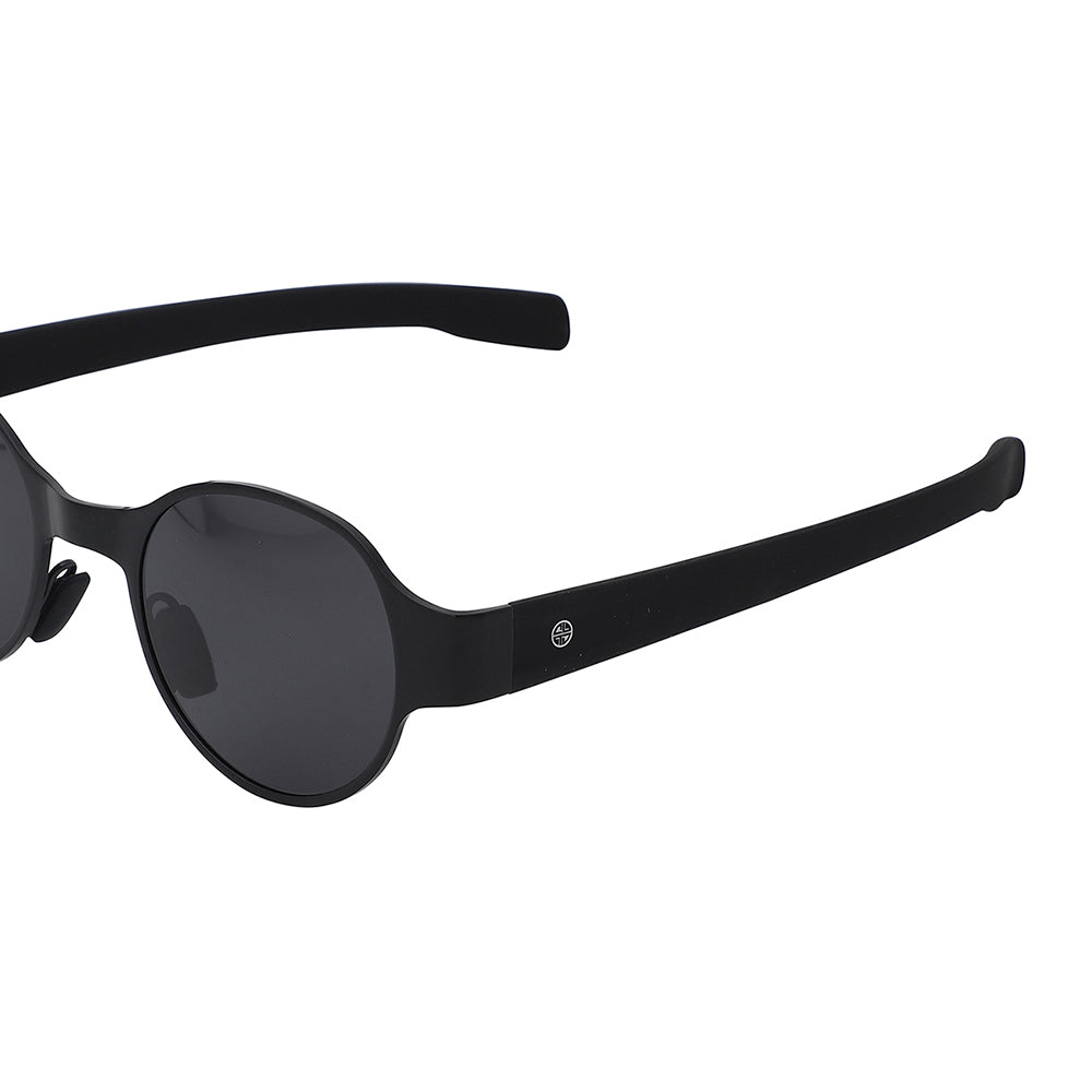 Carlton London Premium Black Toned Polarised And Uv Protected Lens Round Sunglasses For Men