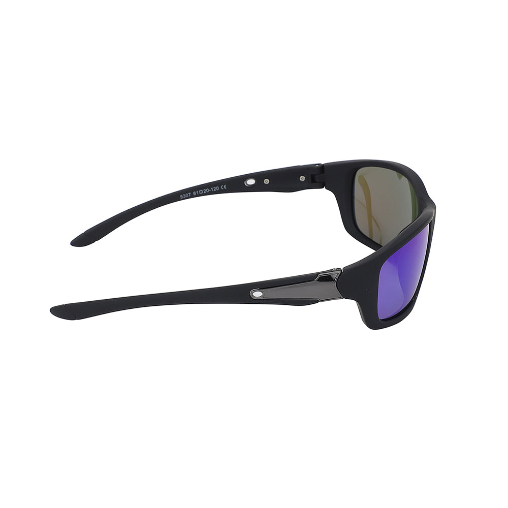 Carlton London Premium Black Toned Polarised And Uv Protected Lens Sports Sunglasses For Men