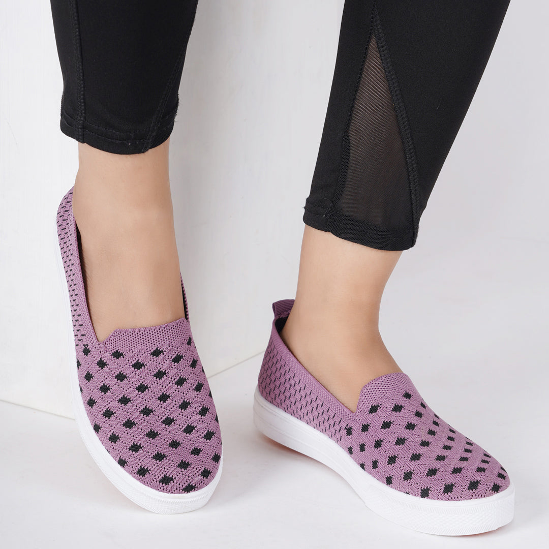 Women Comfortable Flyknit Lightweight Slip-On Sneakers