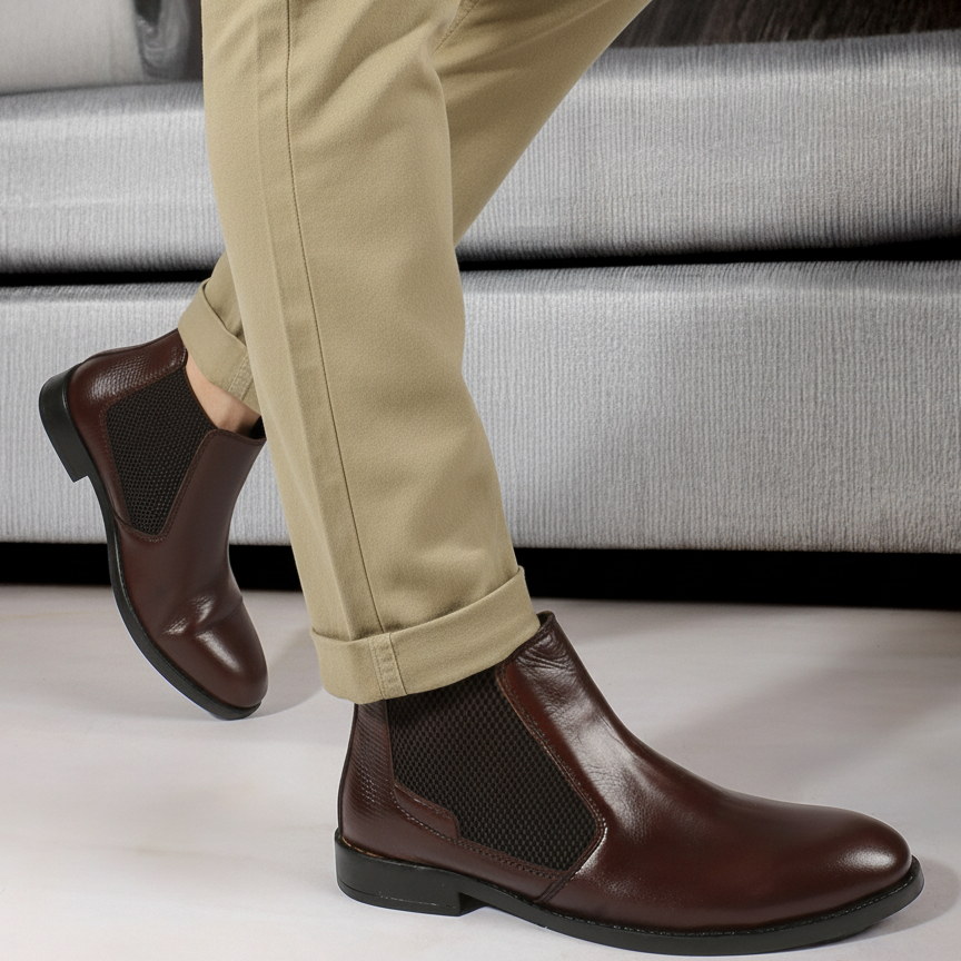 Style and Comfort Leather Classic Ankle Boots for Men