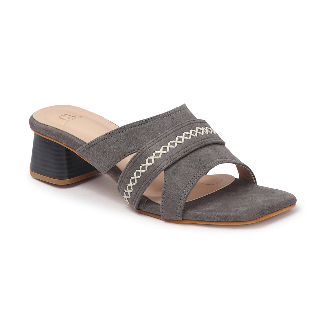 Women,s Open Back Square Toe Block Sandals Heels