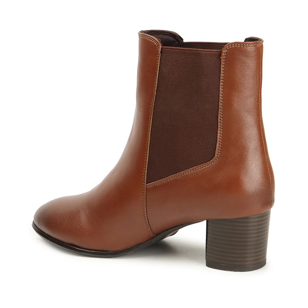 Women Casual Block-Heeled Chelsea Boots