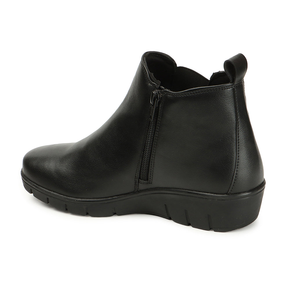 Women Synthetic Solid Sild Zipper Chelsea Boots