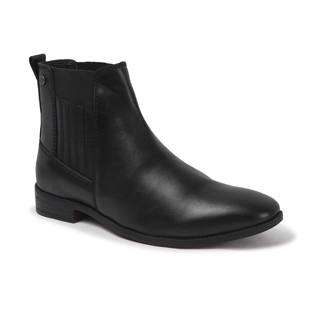 Elegant Classic Leather Ankle Boots for Men
