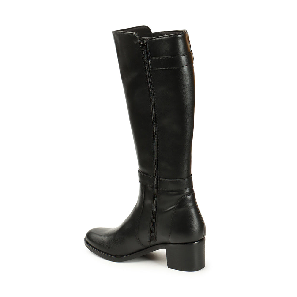 Women Block-Heeled Knee-Length Winter Boots