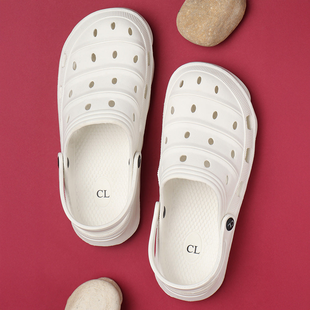 Men Perforated Slip On Mule Clogs