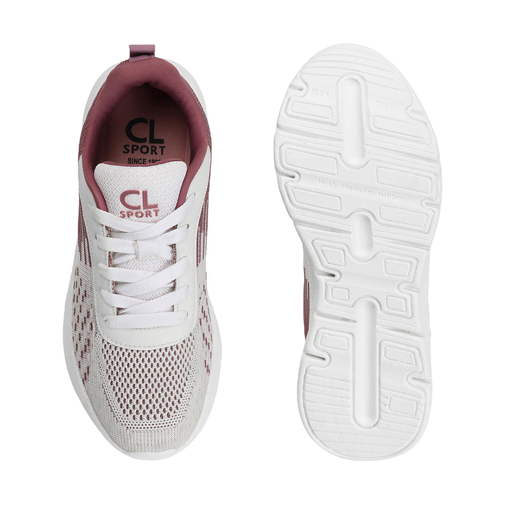 Women Mesh Flyknit Technology Lace-Up Sports Shoes