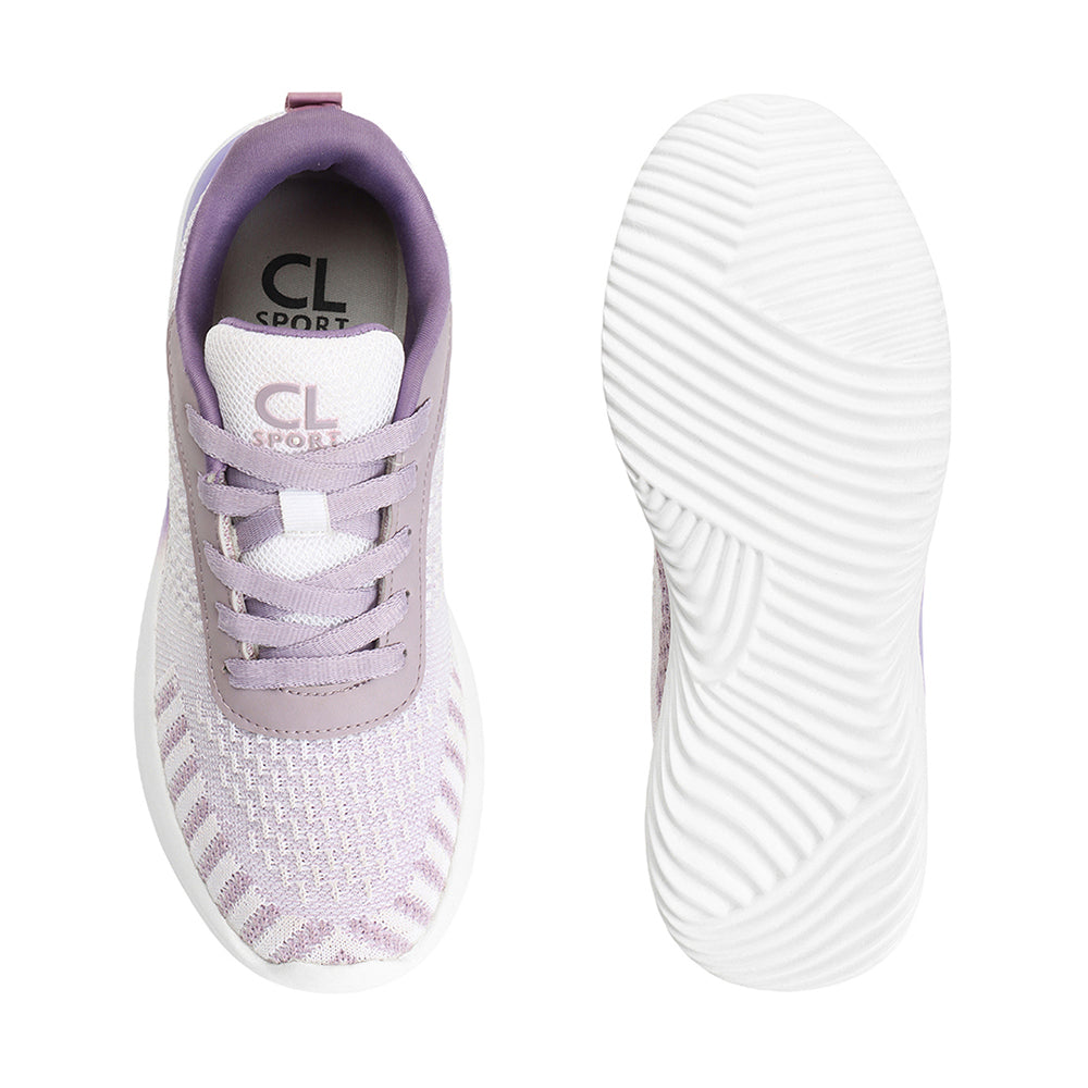 Women Mesh Flyknit Technology Lace-Up Sports Shoes