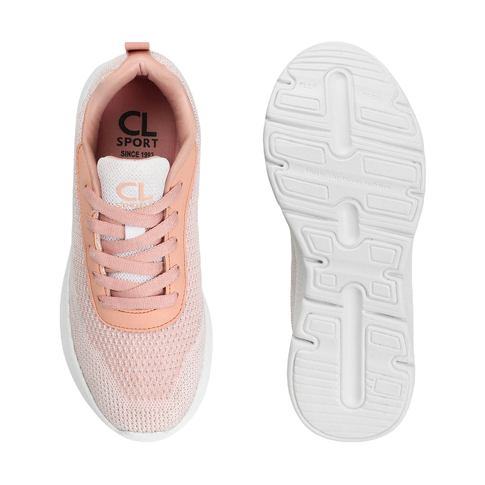 Women Mesh Flyknit Technology Lace-Up Sports Shoes