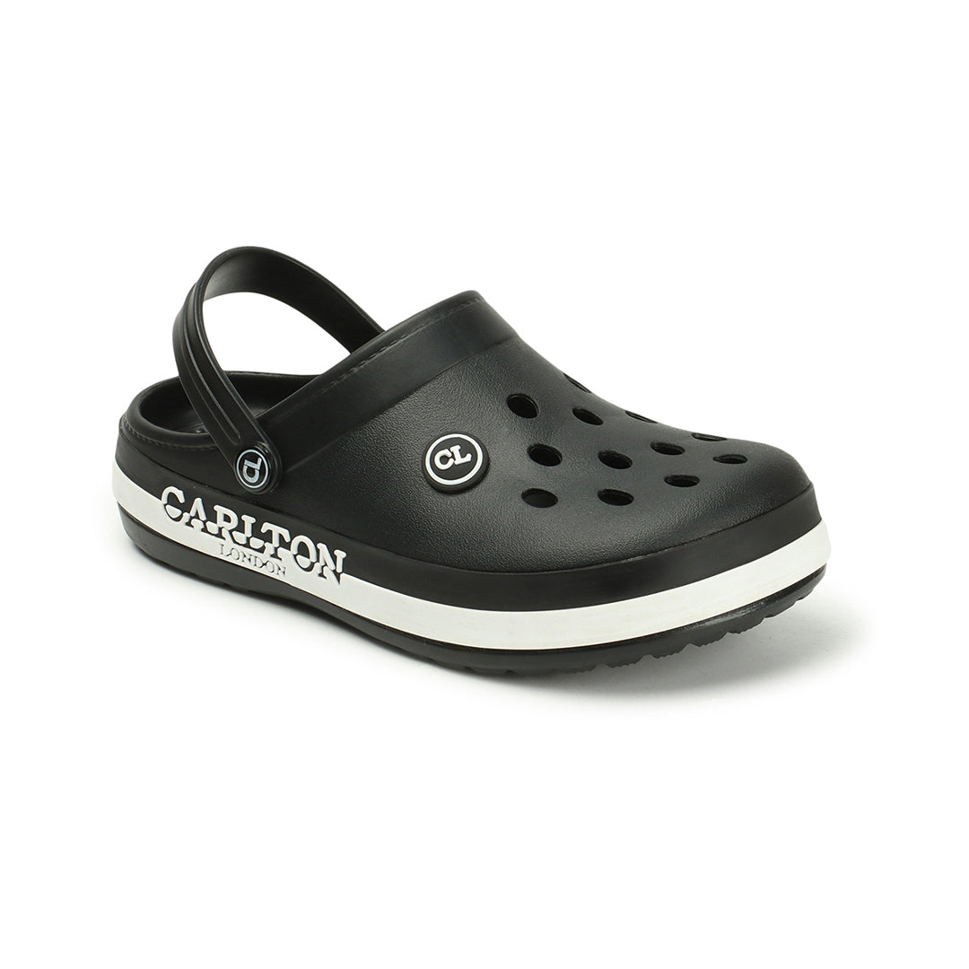 Men Perforated Two Tone Slip On Clogs