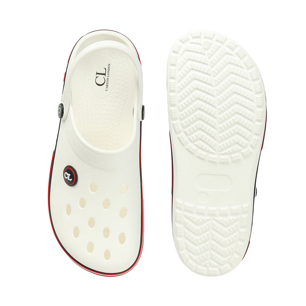 Men Sporty Striped Slip On Clogs