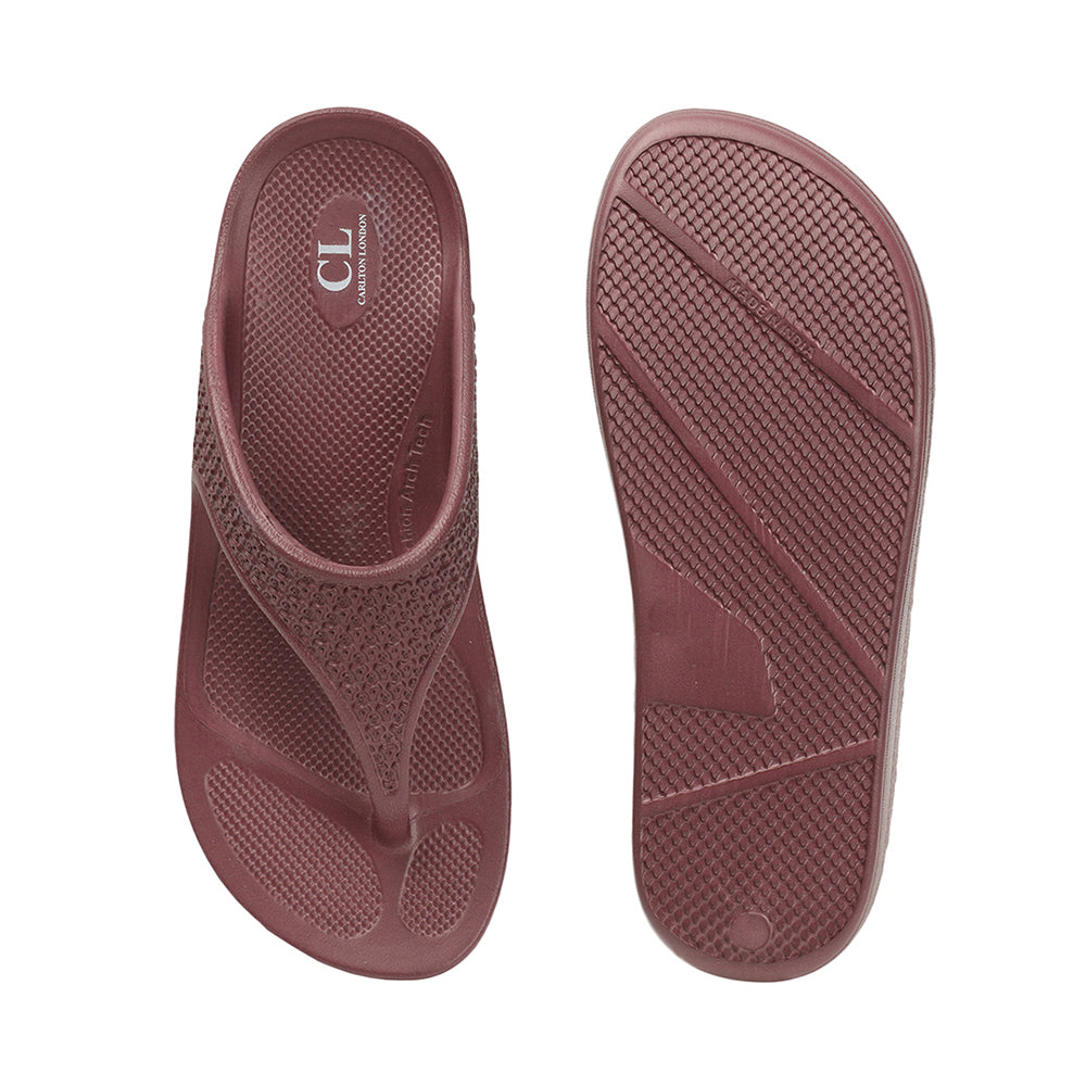 Women Solid Casual Thong Wedge Sandals