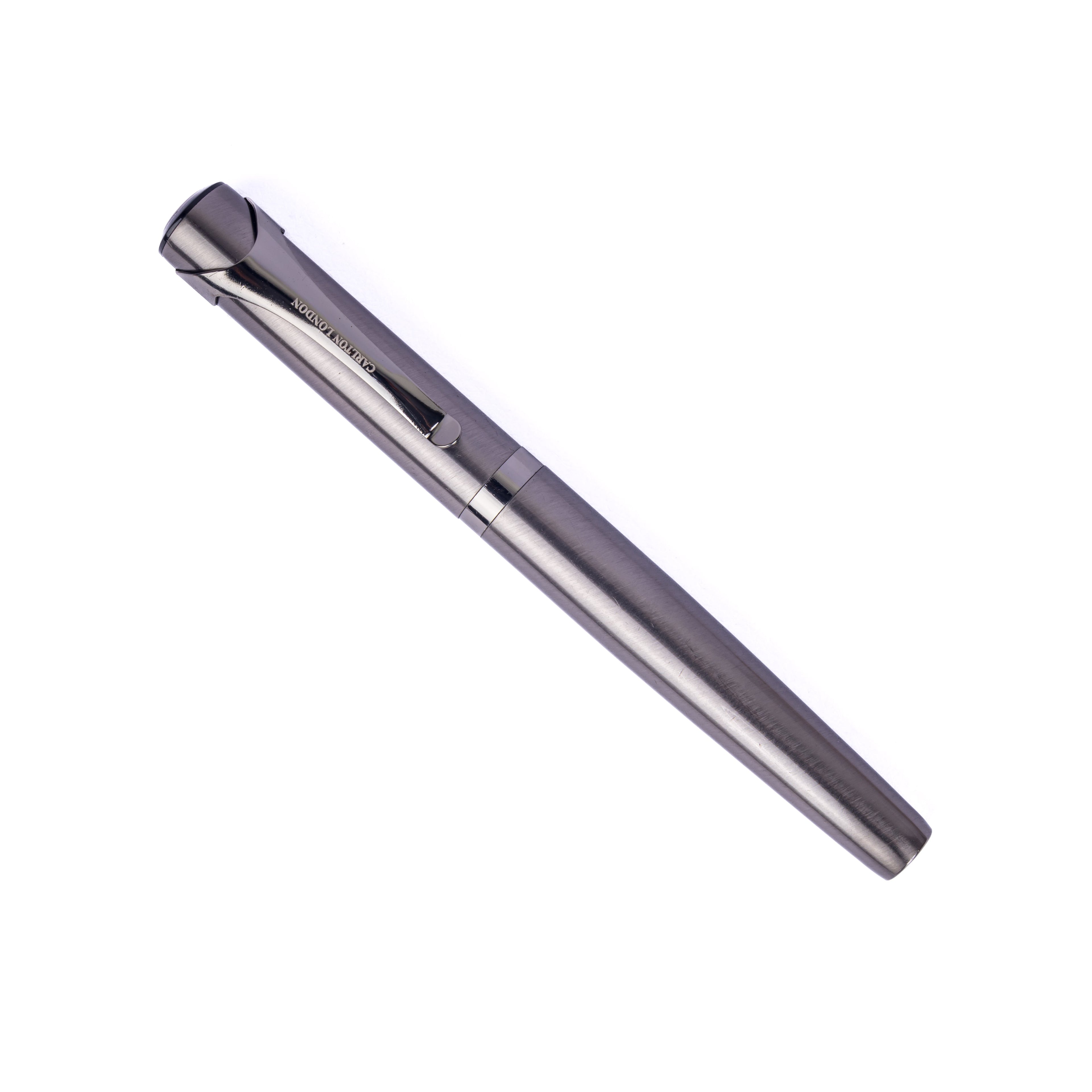 Carlton London Gunmetal Grey Executive Ball Pen Brushed Metallic Finish with Clip