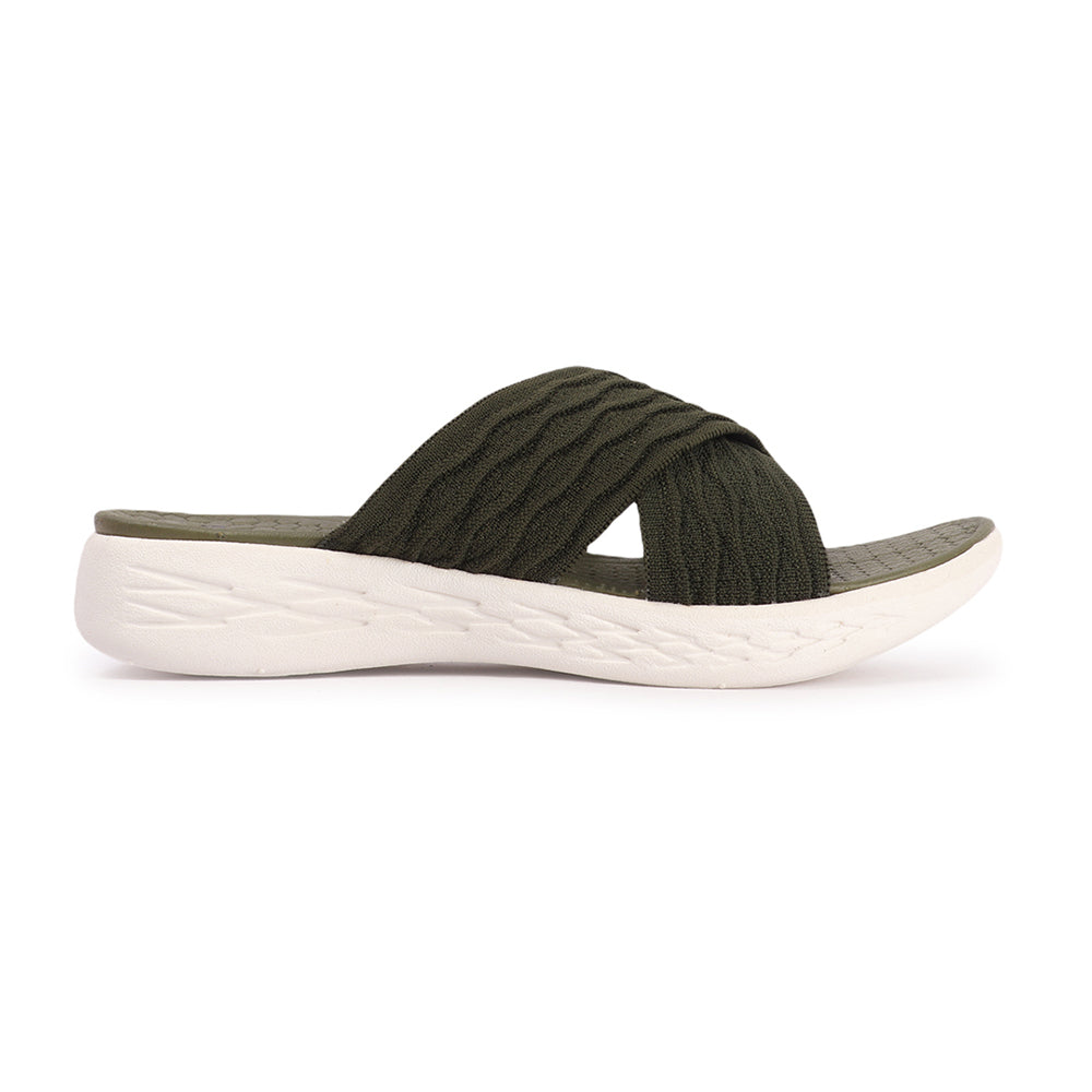 Women Criss Cross Klynit Comfort Slides