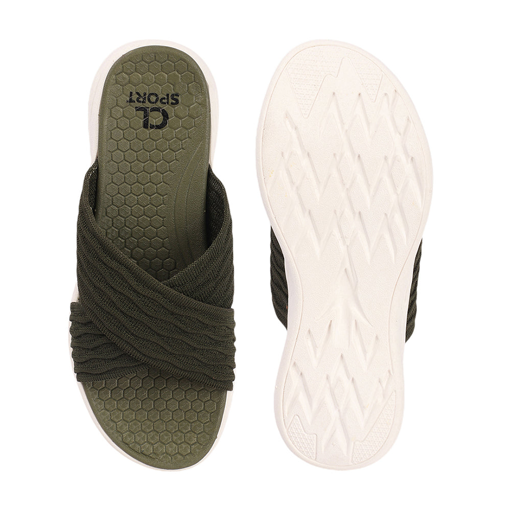 Women Criss Cross Klynit Comfort Slides