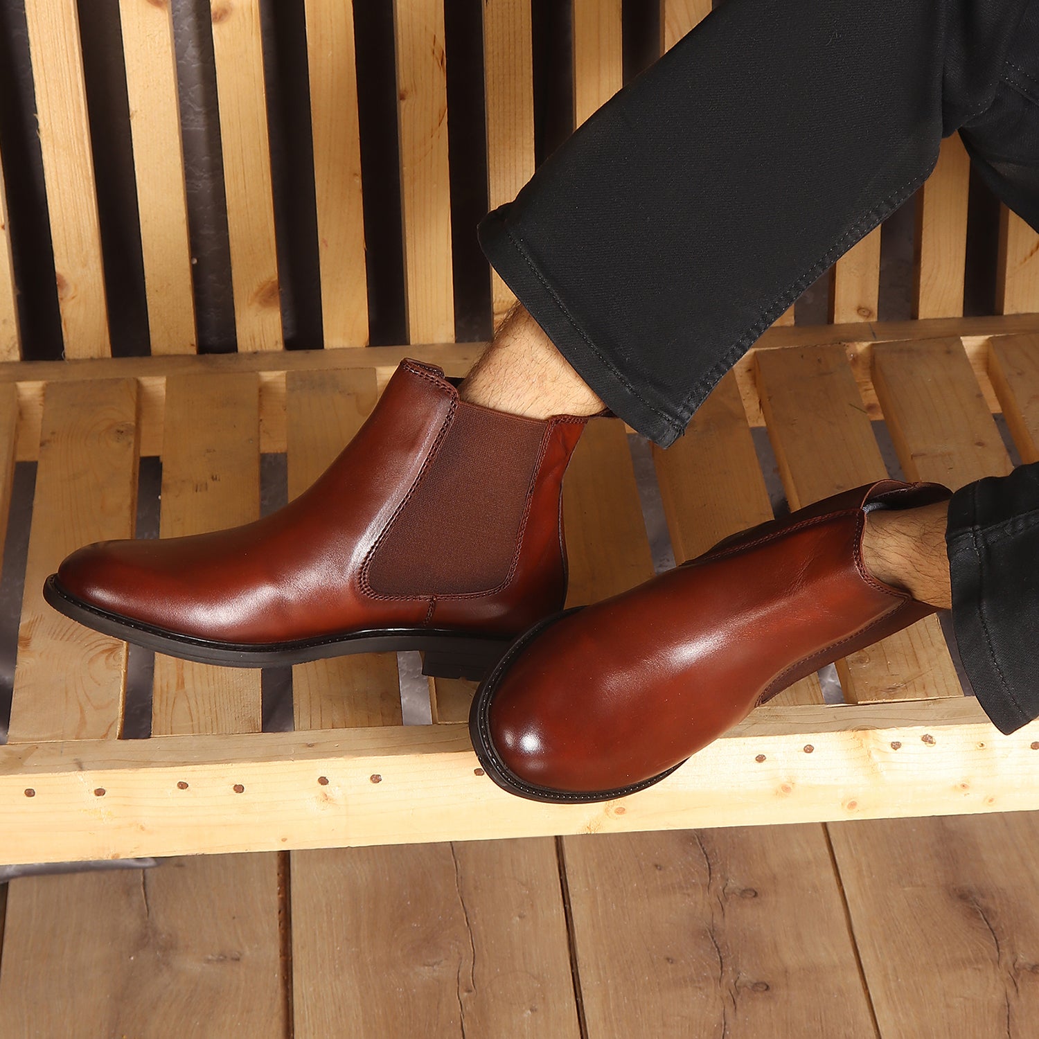 Classic Slip-On Ankle Chelsea Boots for Men