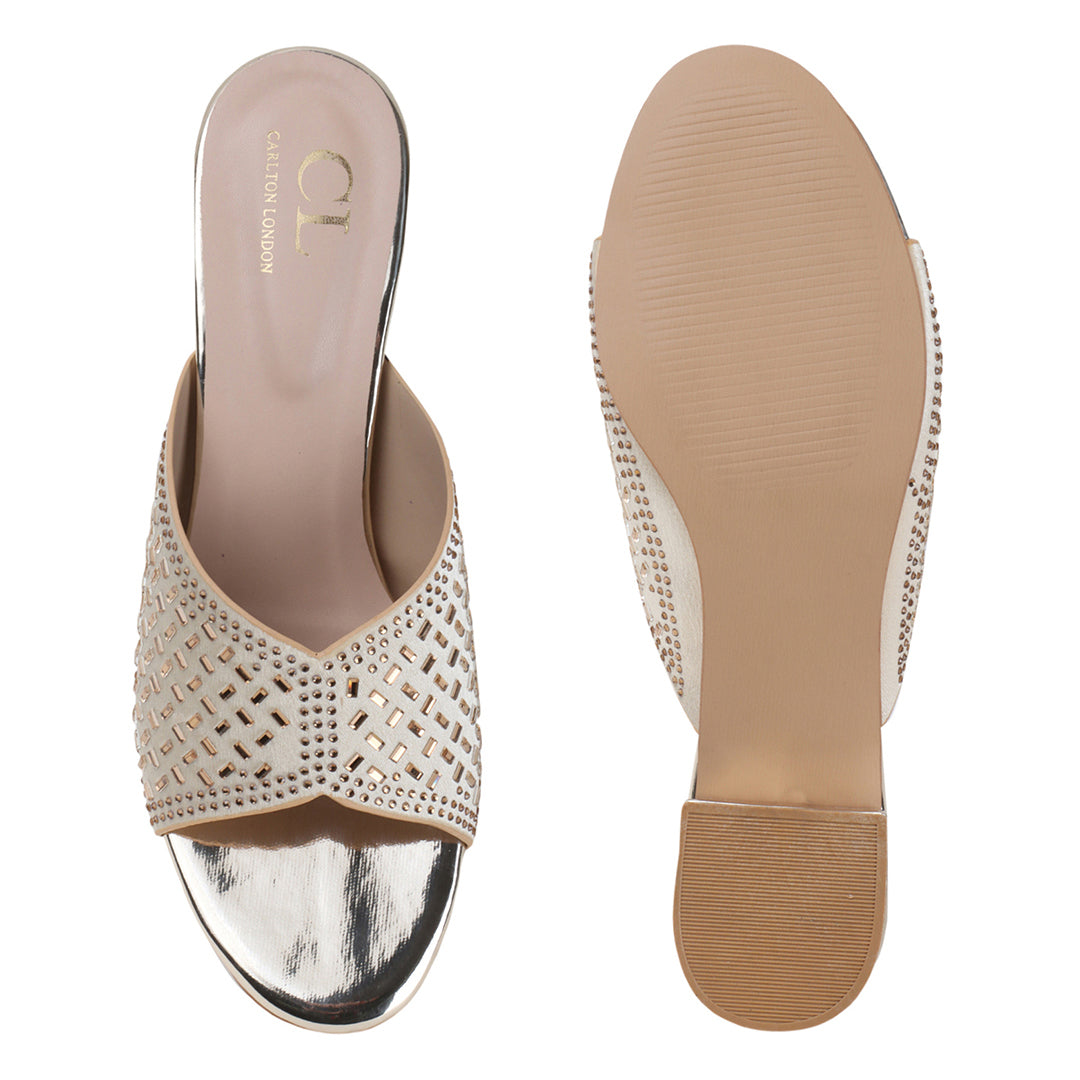 Women Embellished Block Heel Sandals