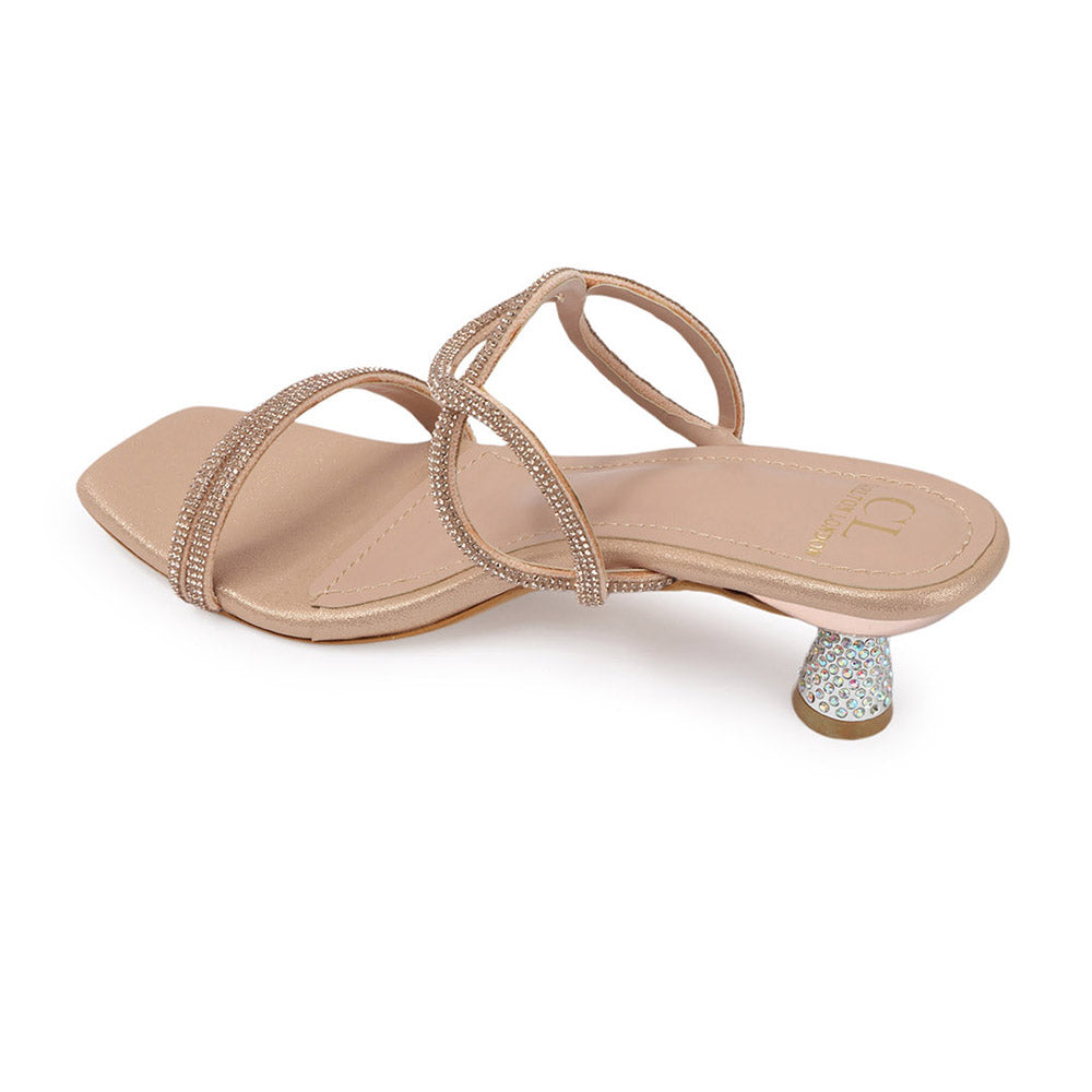 Women Embellished Party Kitten Sandals