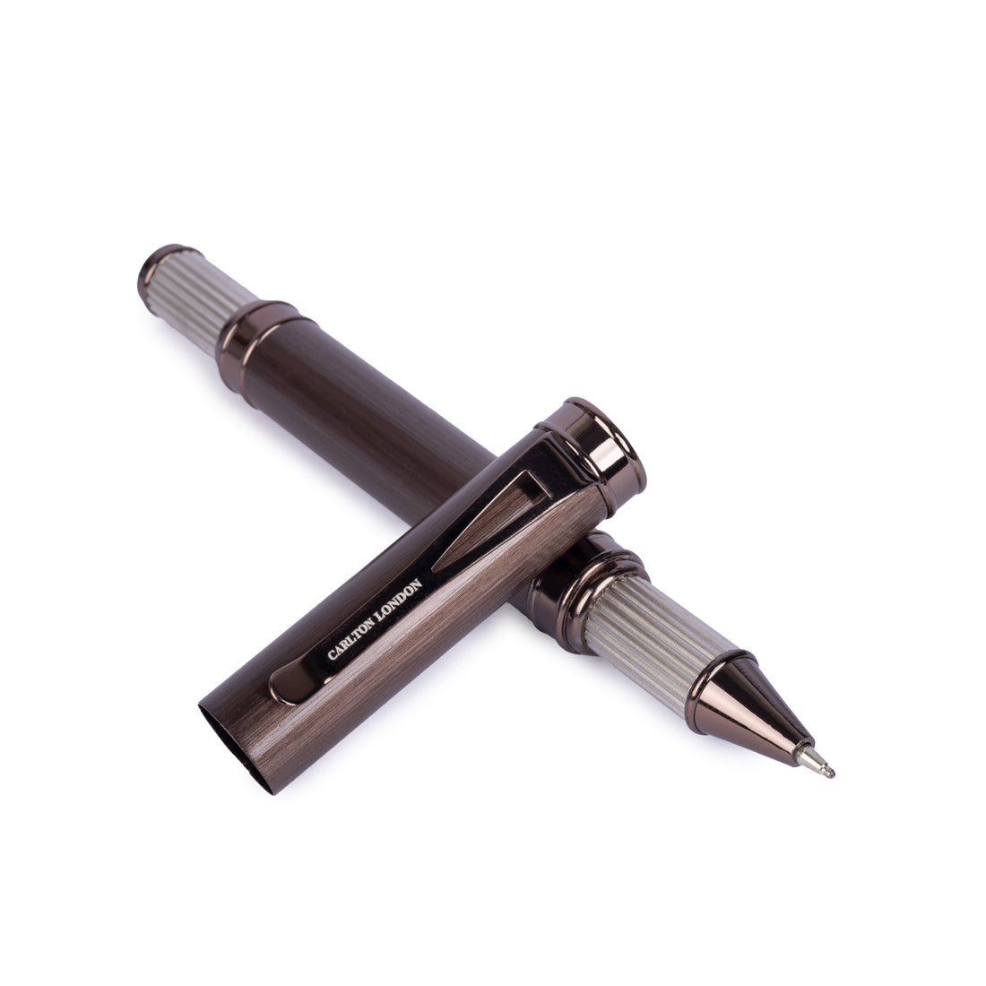 Carlton London Dual Function Stylus Pen Matte Brown Executive Ball Pen with Stylus Tip