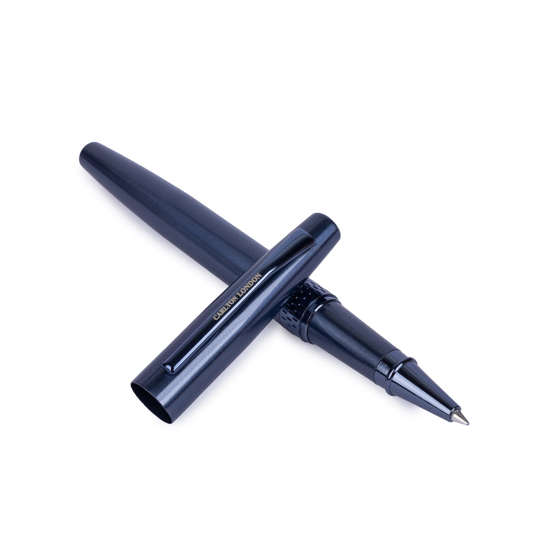 Carlton London Blue Metallic Ball Pen Executive Writing Pen with Fine Tip & Clip Smooth Ink Flow