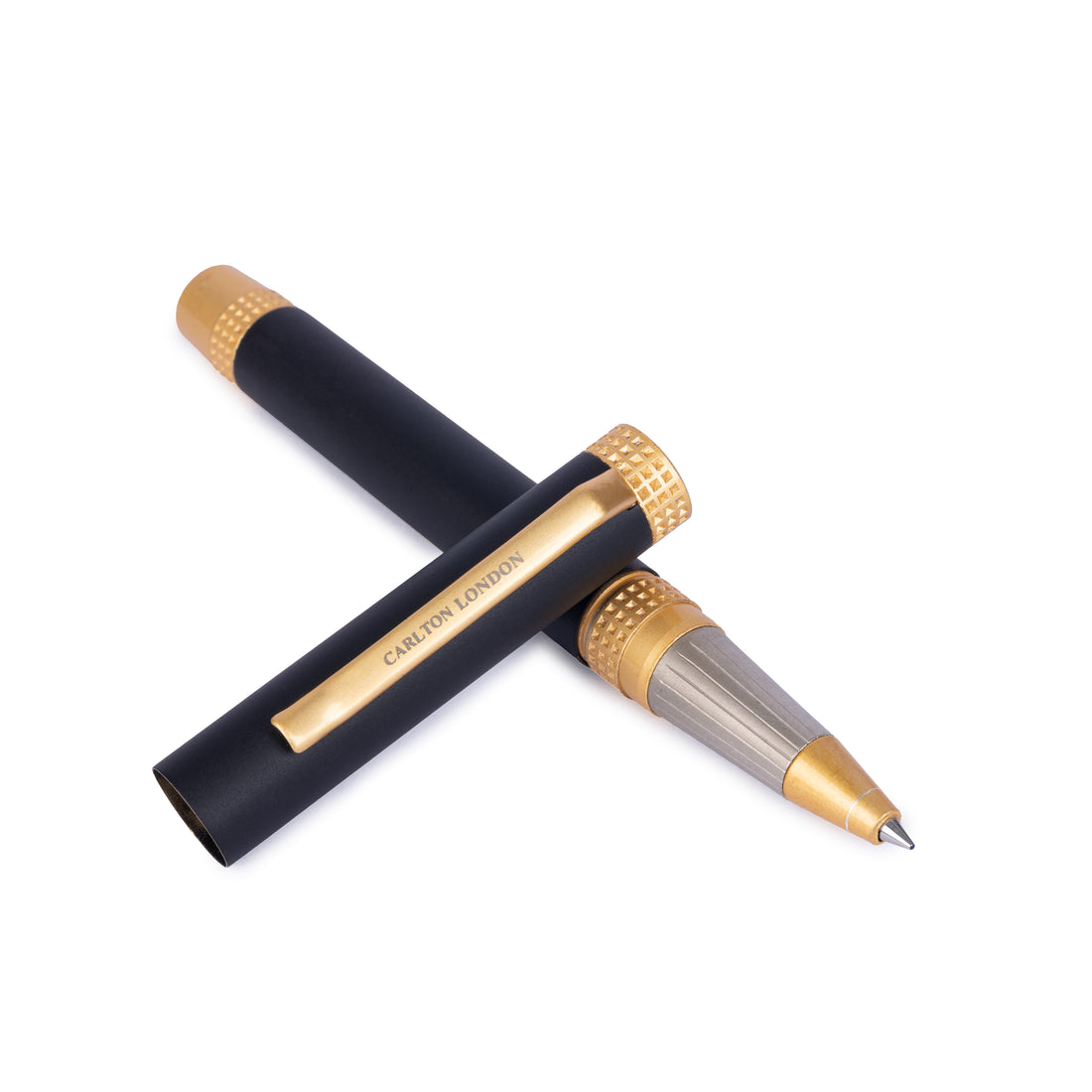 Carlton London Black & Gold Executive Ball Pen Luxury Writing Pen with Smooth Ink & Fine Tip