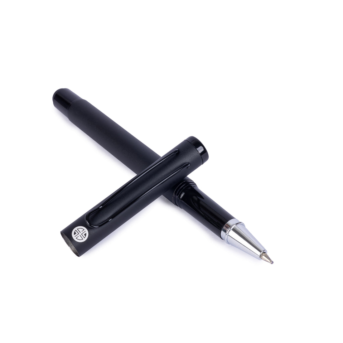Carlton London Black Metallic Ball Pen Sleek Executive Writing Pen with Clip Smooth Fine Tip Ink