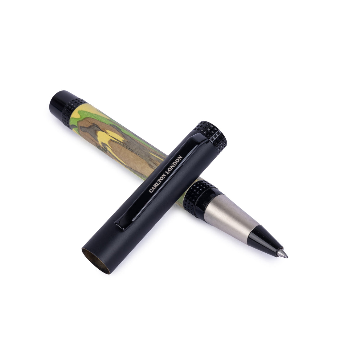 Carlton London Green-Gold Metallic Gradient Ball Pen Premium Executive Writing Pen with Clip