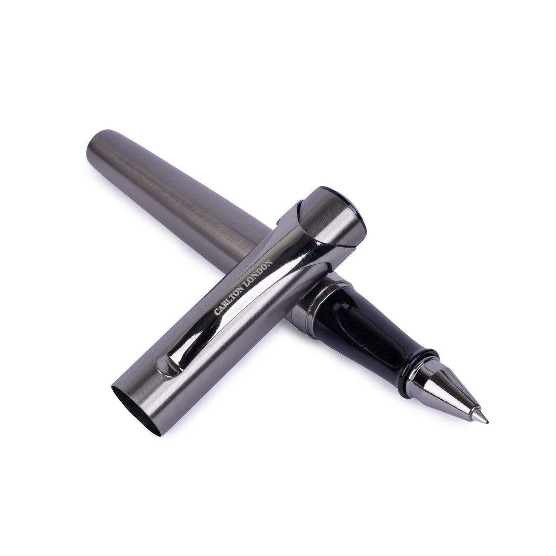 Carlton London Gunmetal Grey Executive Ball Pen Brushed Metallic Finish with Clip