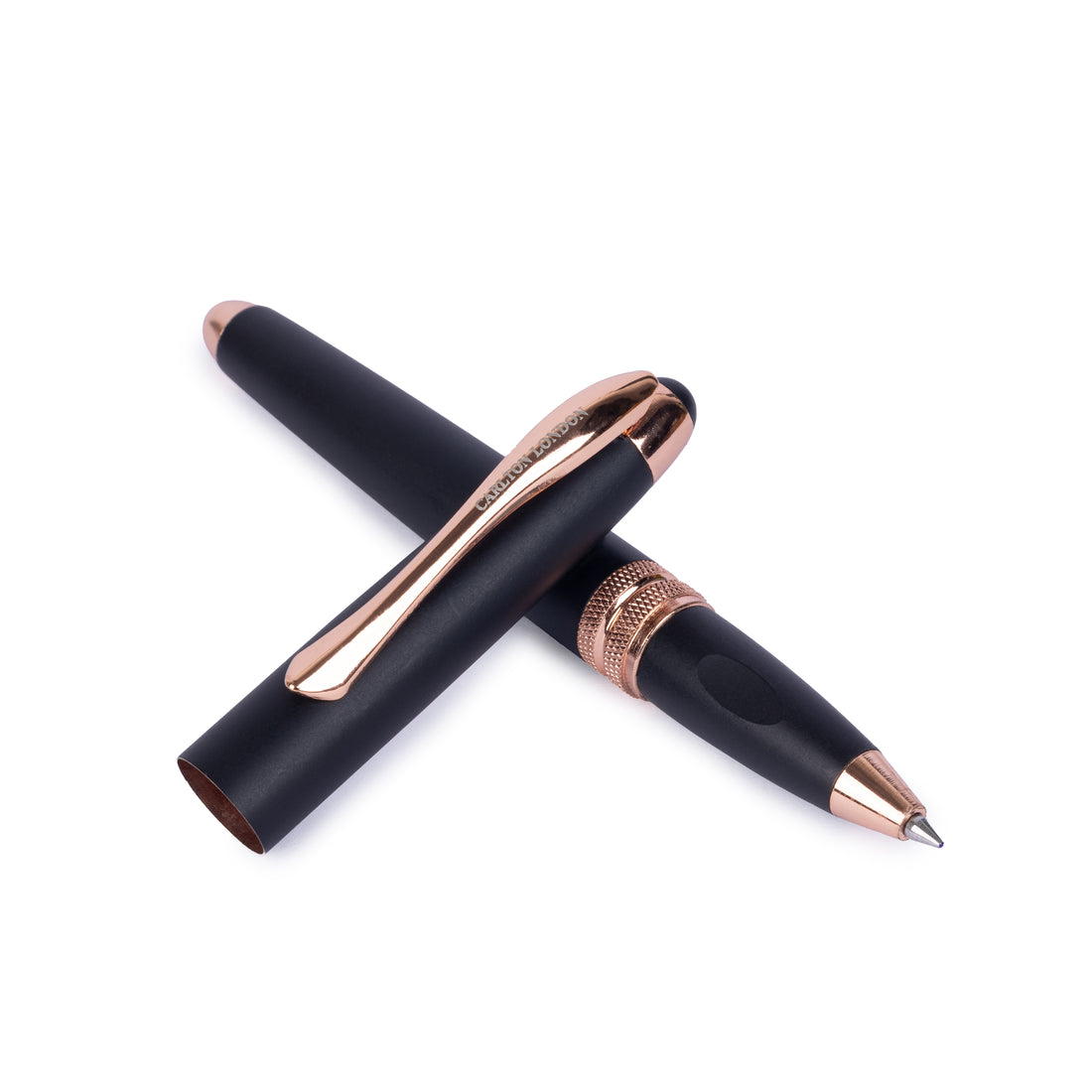 Carlton London Black & Rose Gold Executive Ball Pen Premium Writing Pen with Smooth Ink & Clip
