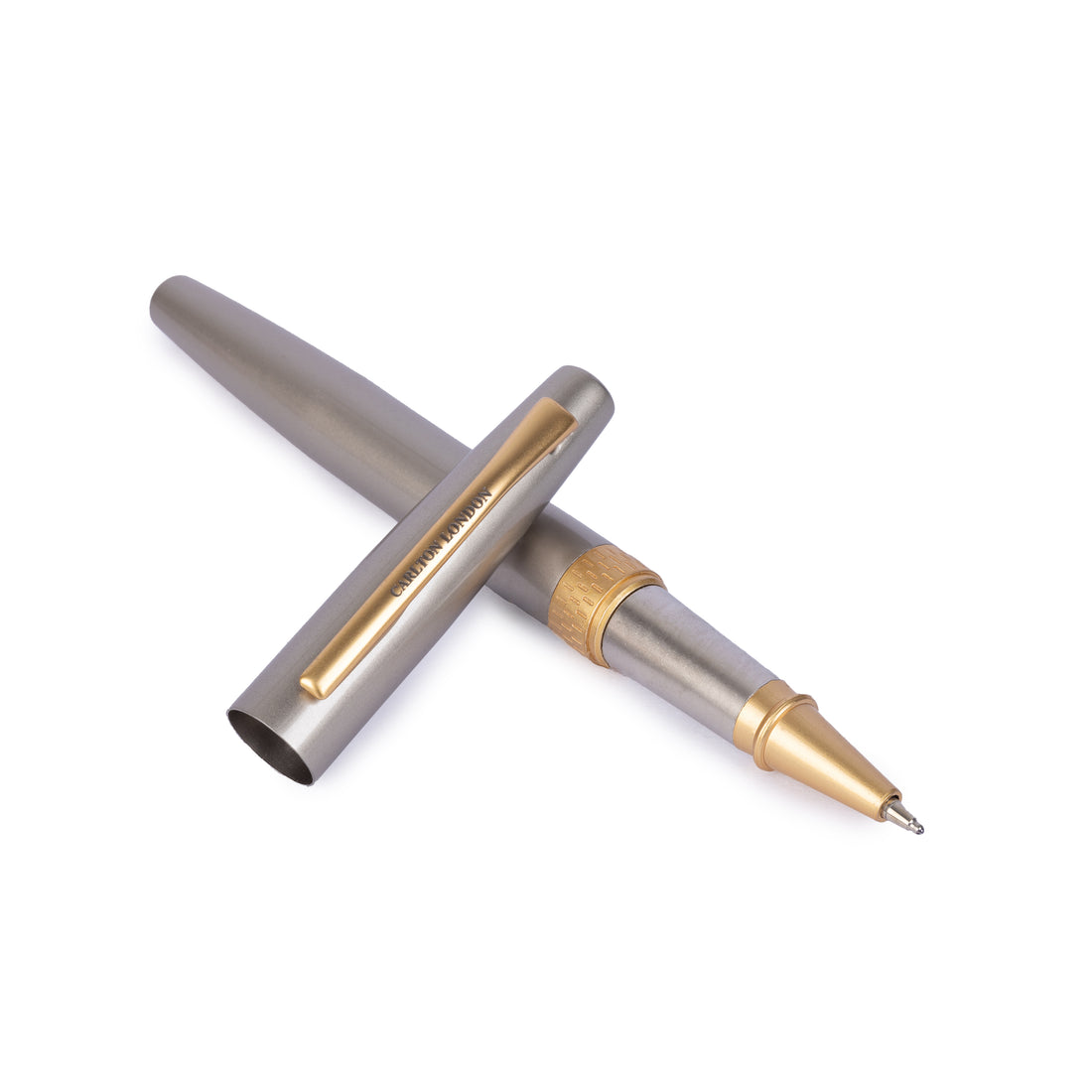 Carlton London Champagne Gold Metallic Ball Pen Elegant Executive Writing Pen with Clip