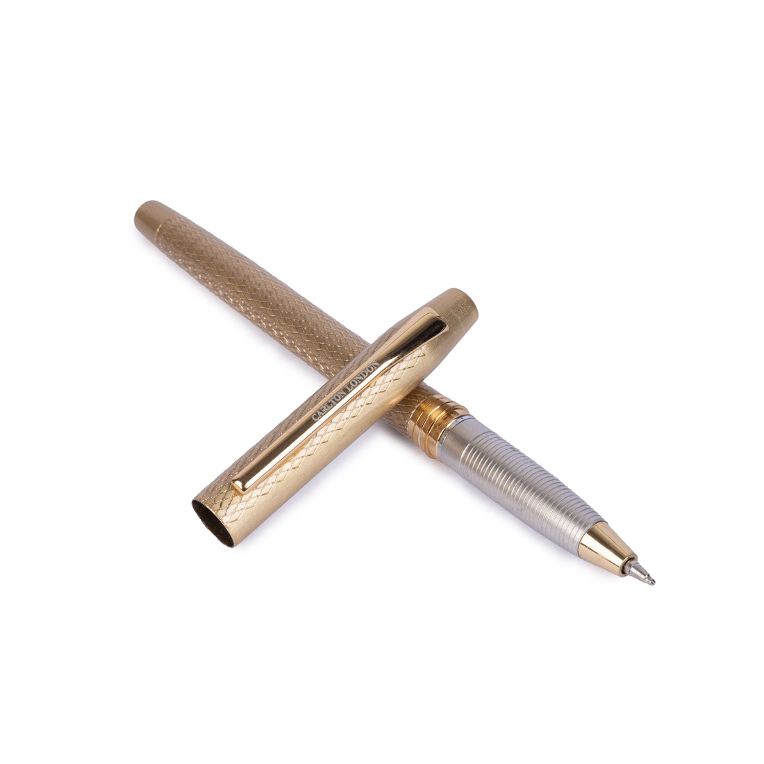 Carlton London Gold Metallic Ball Pen Premium Luxury Writing Pen with Clip Executive Stationery
