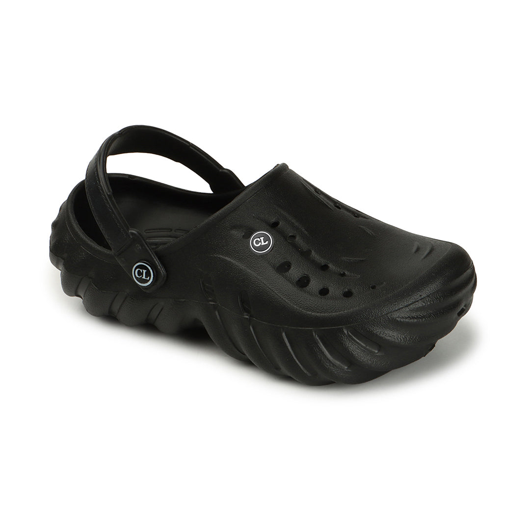 Men Textured Comfort Clogs with Back Strap