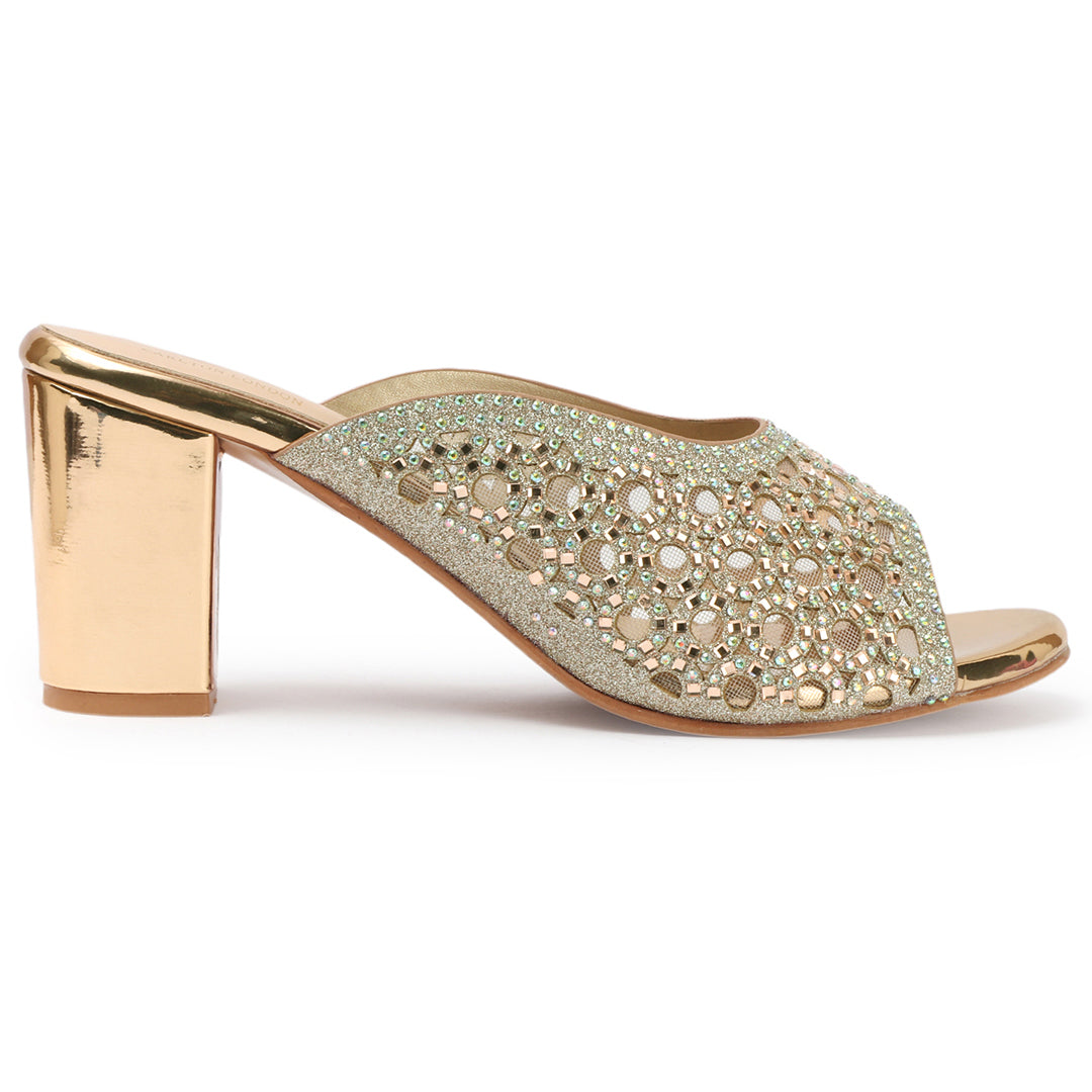Women Embellished Block Heel Sandals