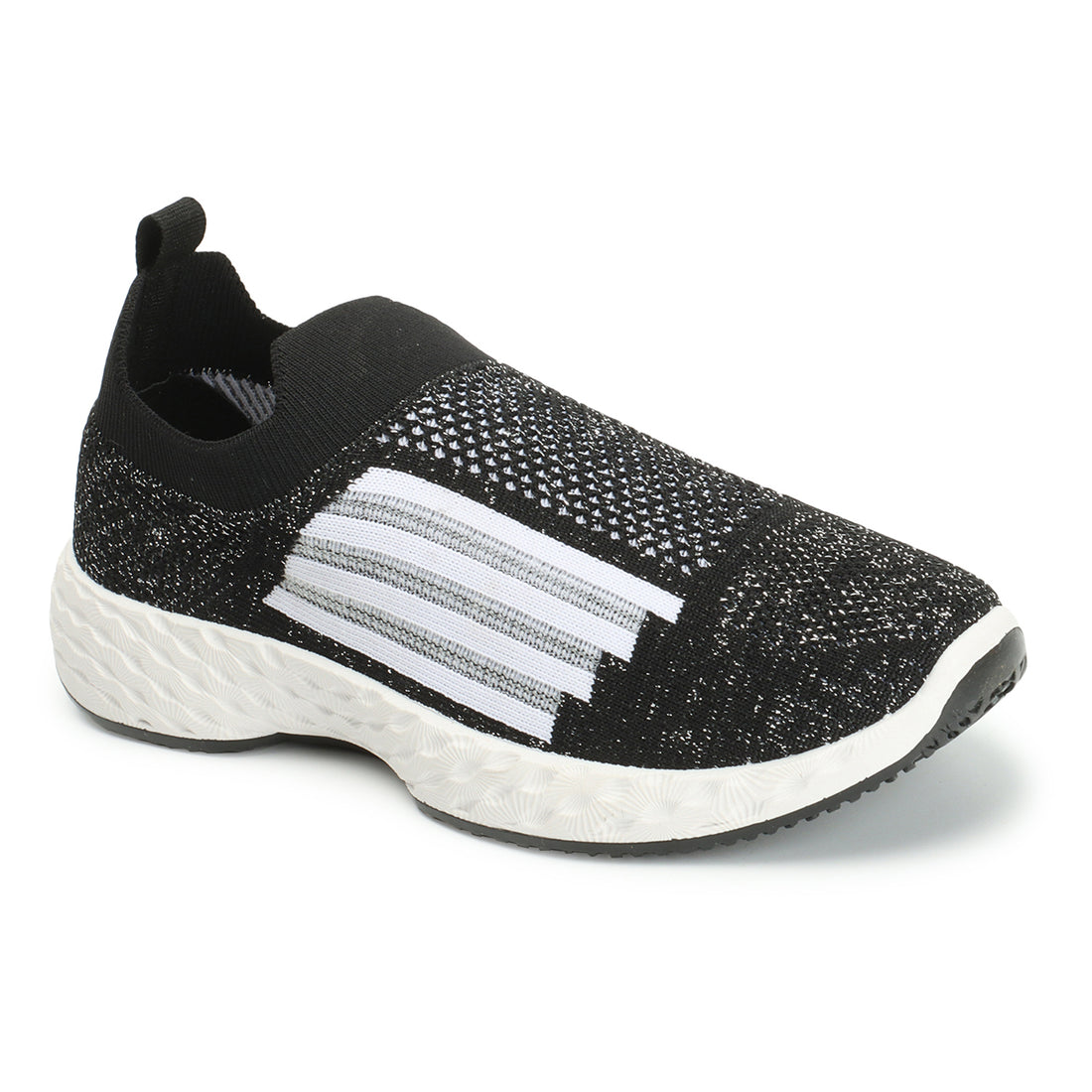 Women Woven Design Lightweight Slip On Sneakers