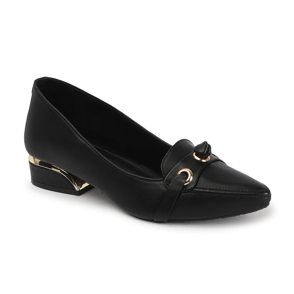 Women Solid Slip-On Block Heel Pump