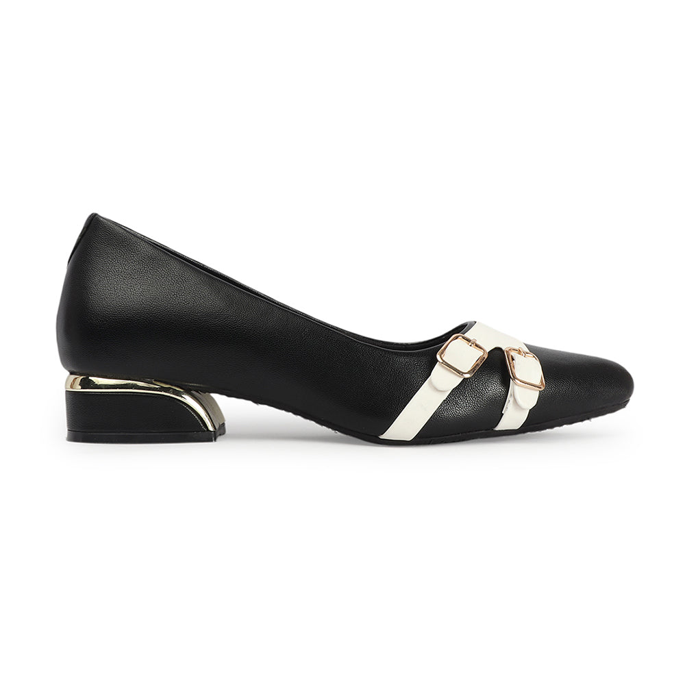 Women Pointed Toe Block Heel Pumps