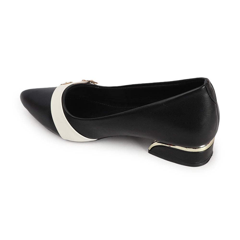 Women Pointed Toe Block Heel Pumps
