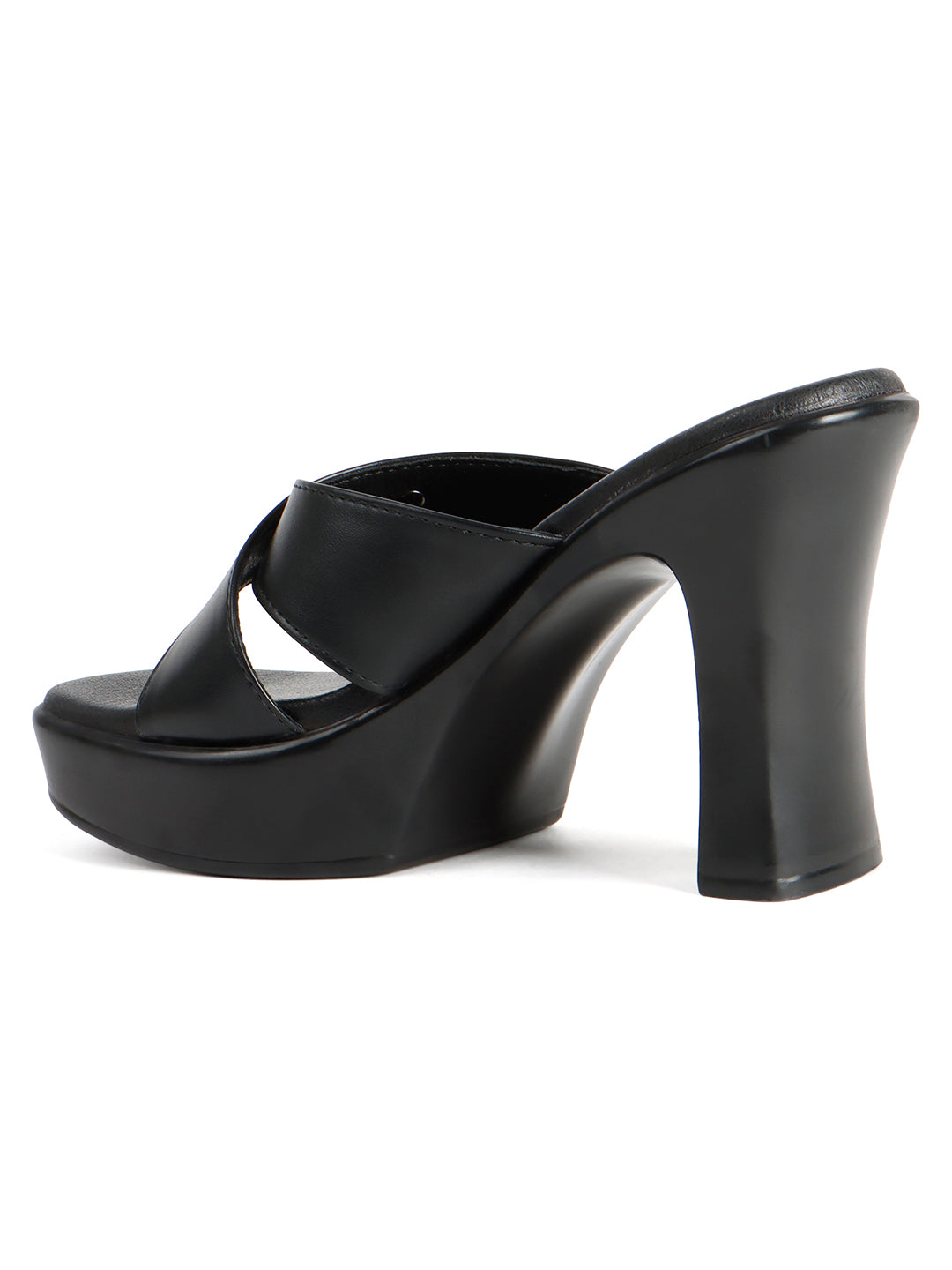 Elegant Crossover Strap Block Heel Sandals