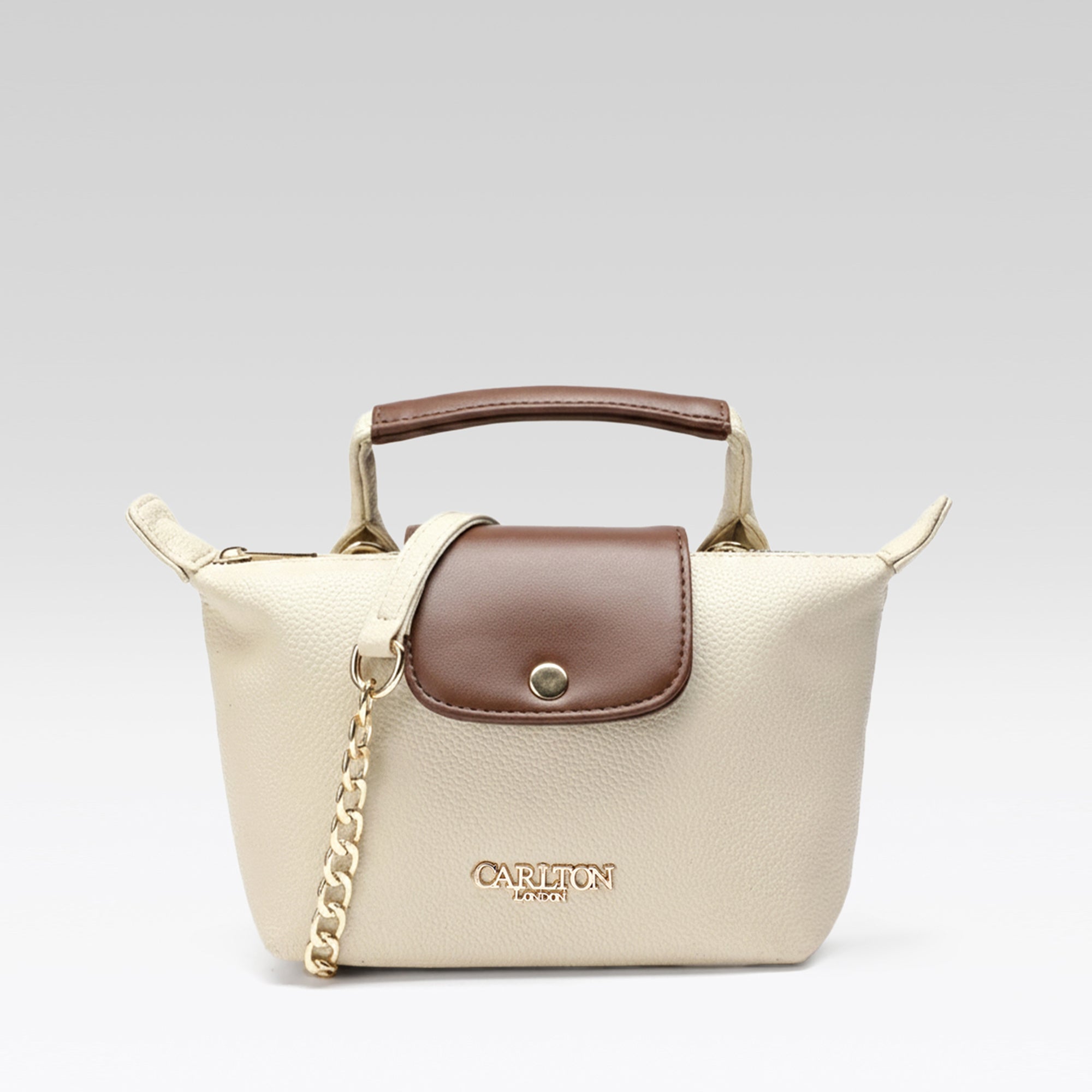 Carlton London Cream Two Toned Sling Bag CLLP 1049 Cream