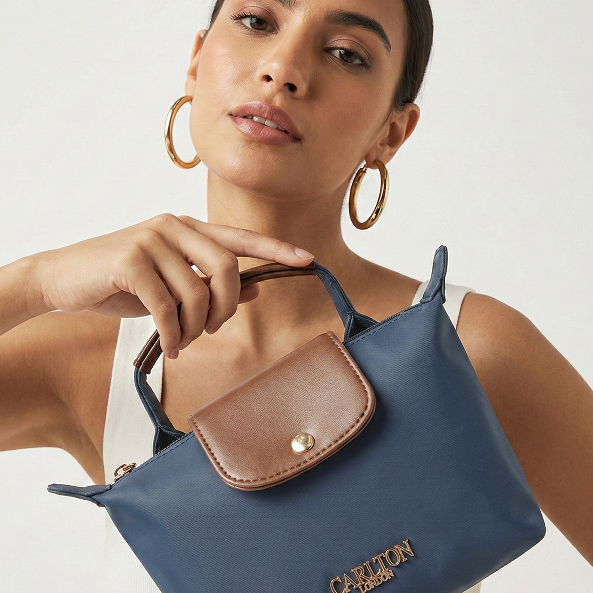 Carlton London Blue Two Toned Sling Bag CLLP 1049 Blue