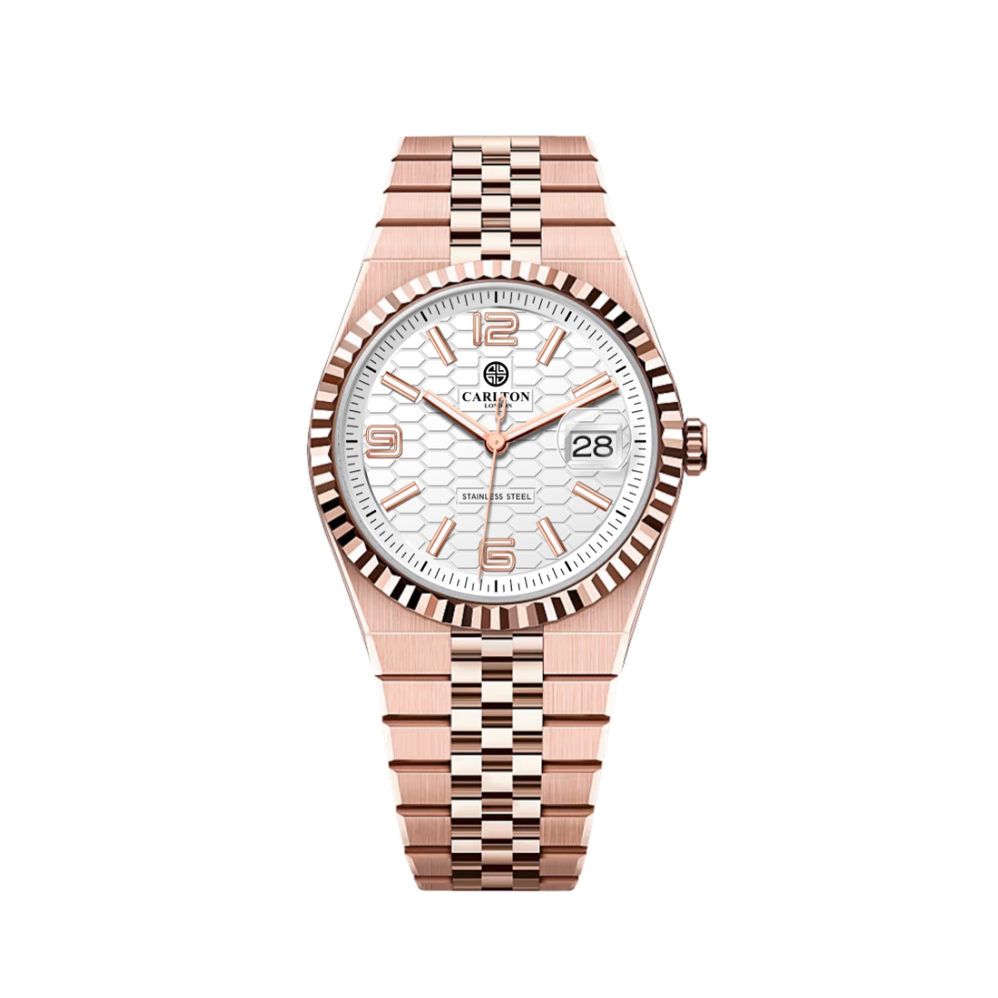 Carlton London Men Rover White Analog Watch CL-ROVER-RGWHT
