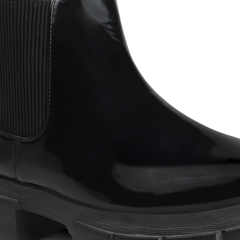 Women Block-Heeled Chelsea Slip-on Boots