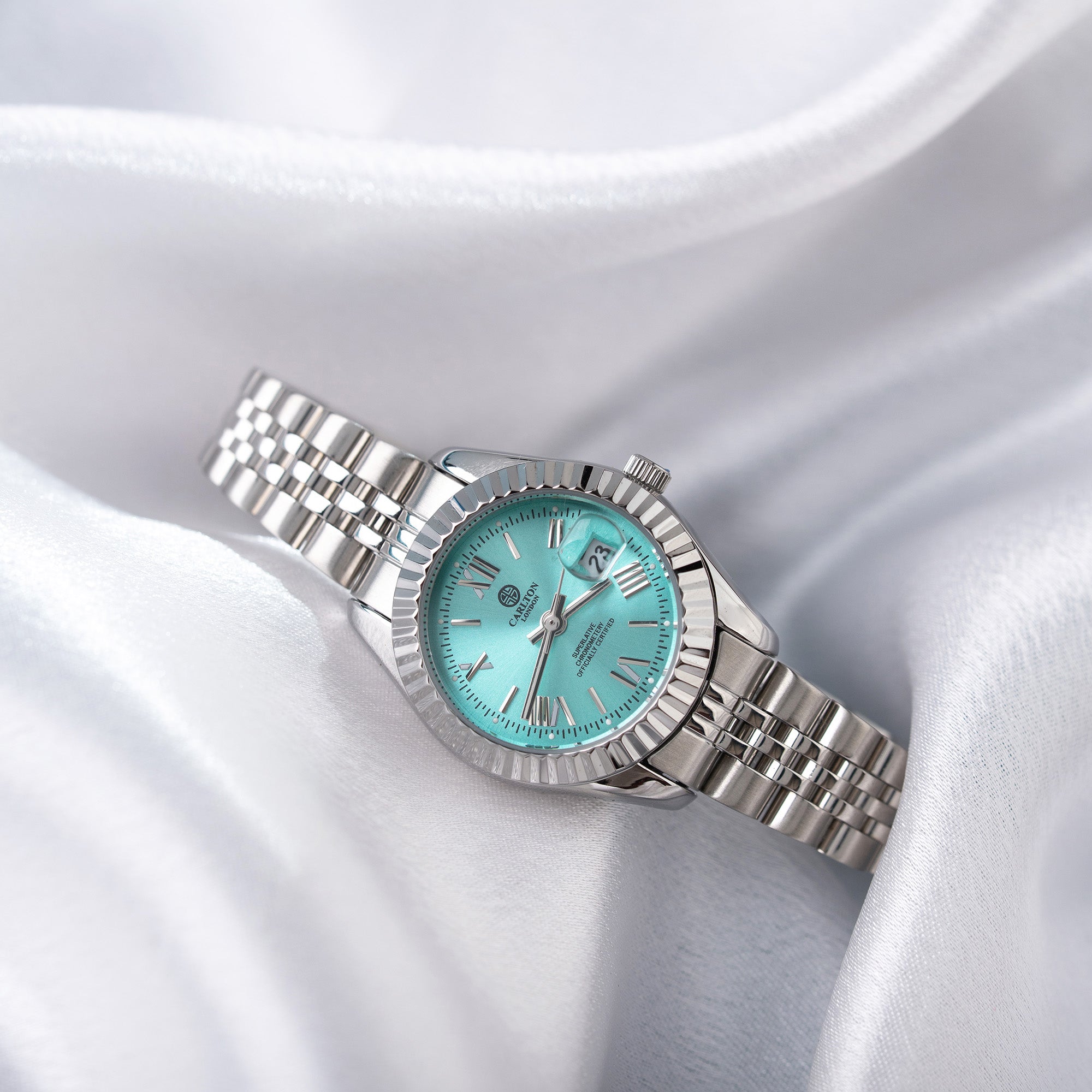 Harper: Mini Blue Stainless Steel Women Analog Watch CLRLW-005