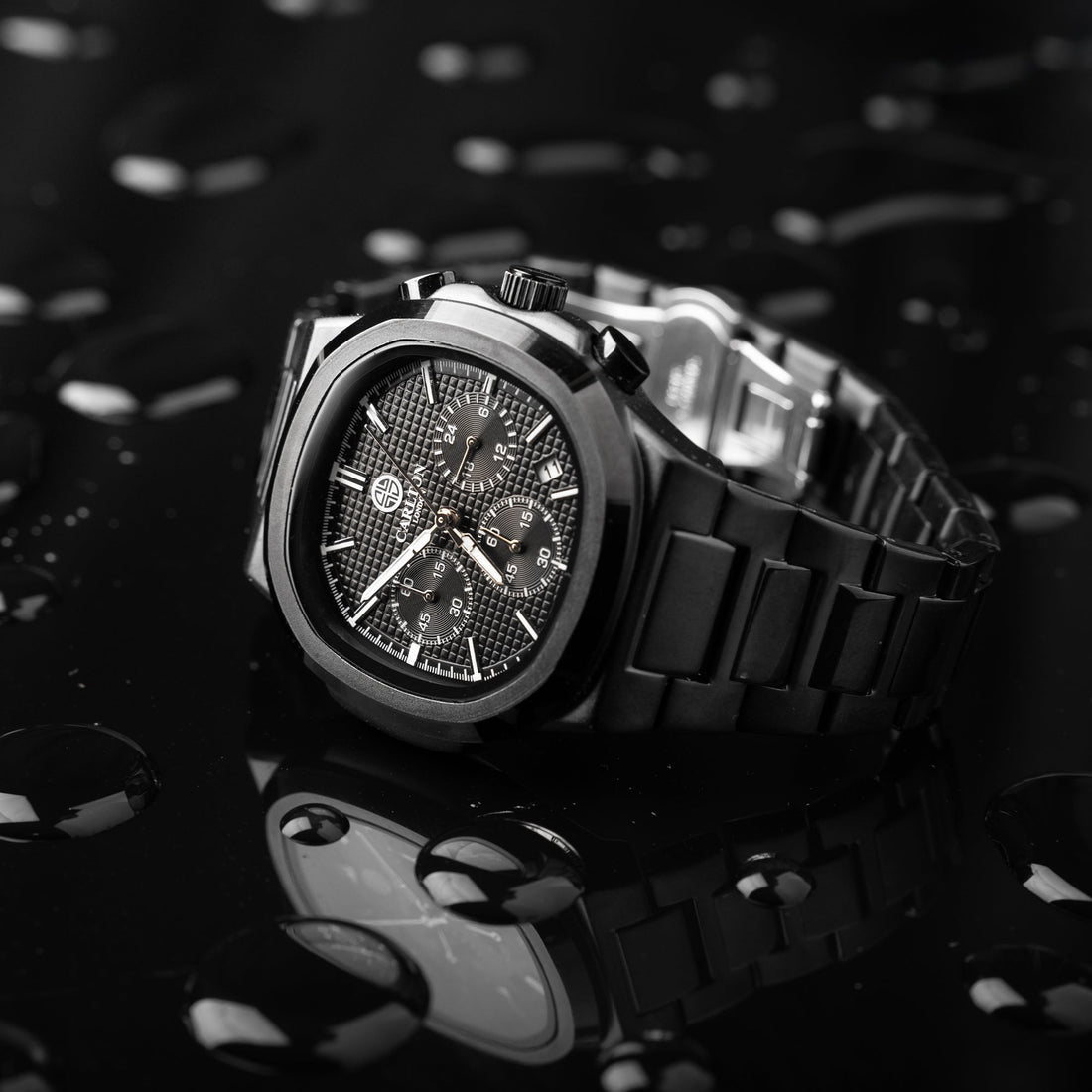 Parker Men Analog Black Watch -CLSDBLKM