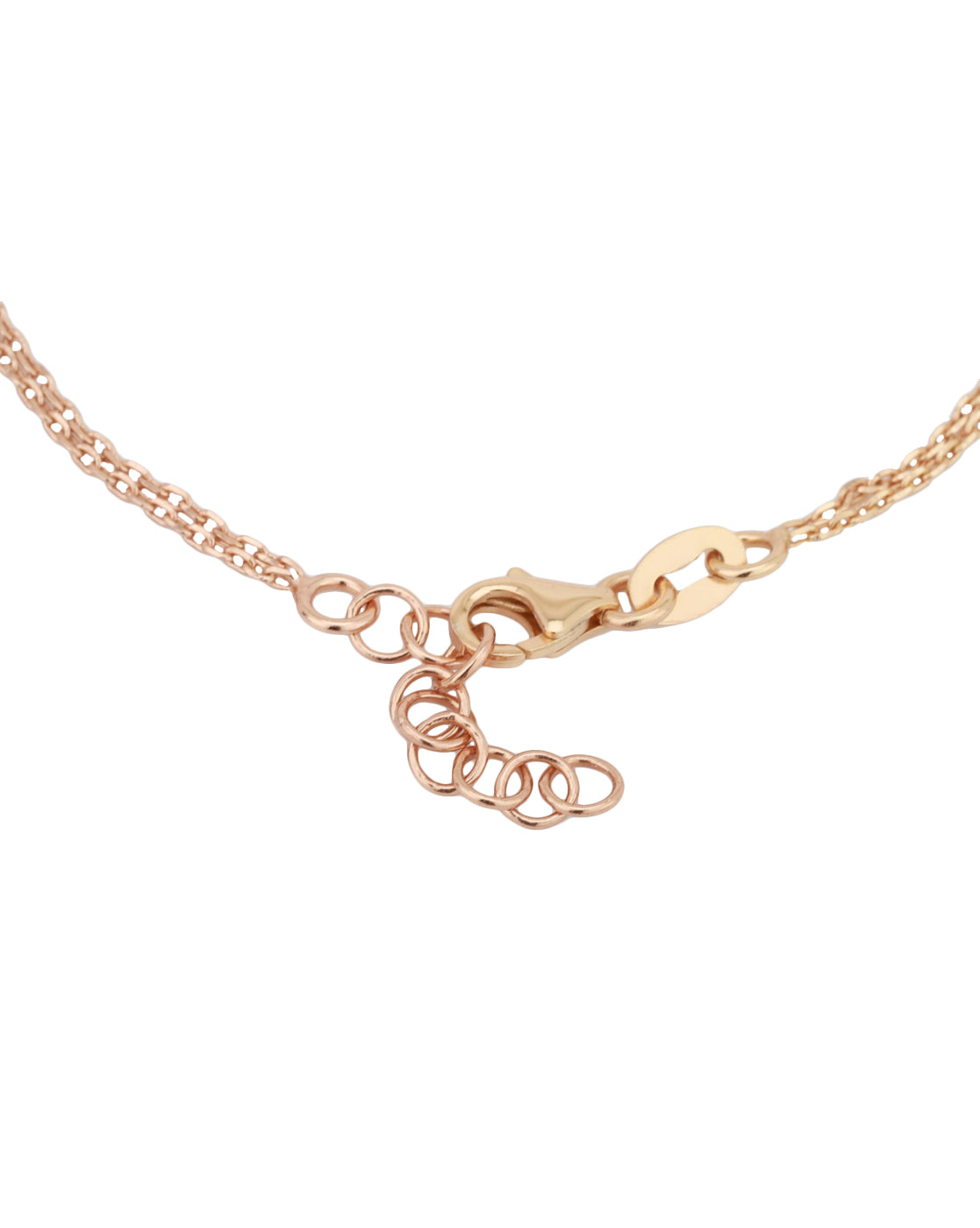 Carlton London Rose Gold Plated With Star Dual Strand Bracelet