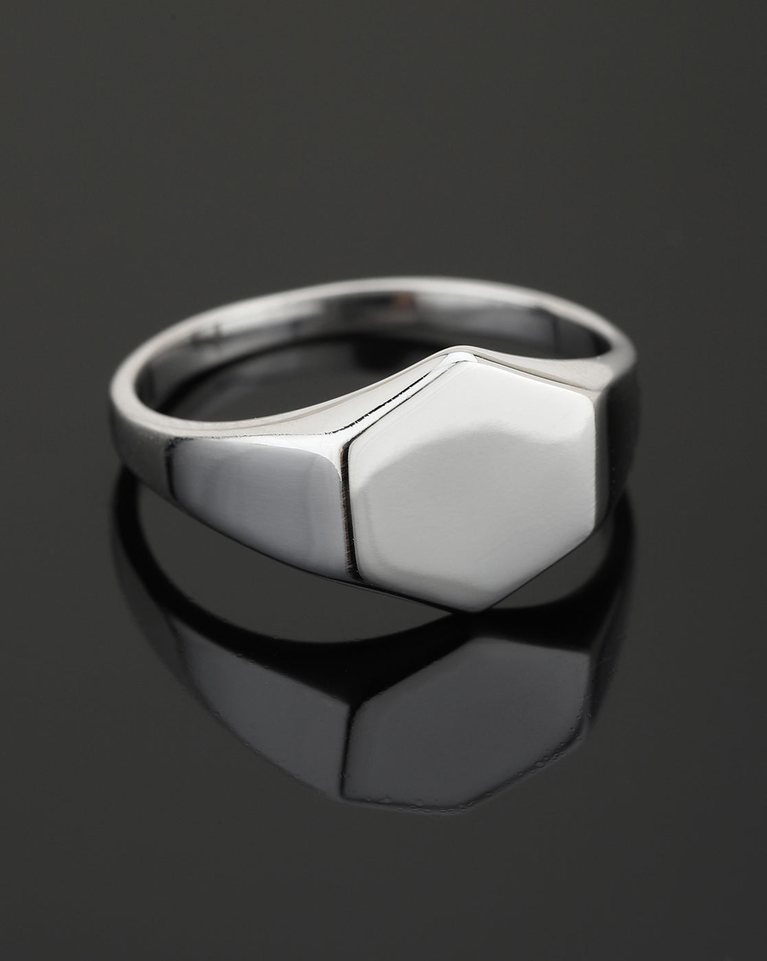 Carlton London Rhodium Plated Silver Toned Finger Ring For Men