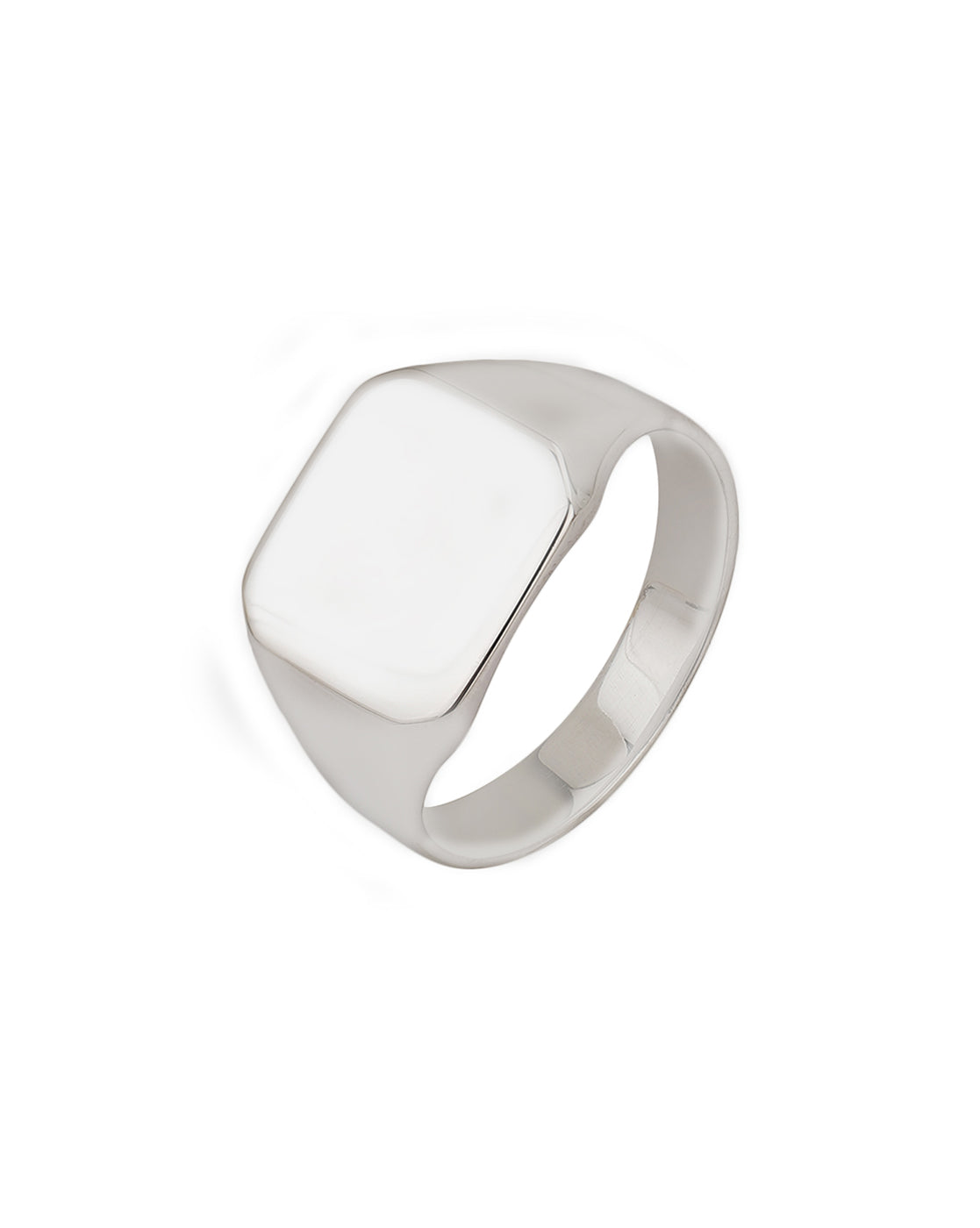 Carlton London Rhodium Plated Mens Ring