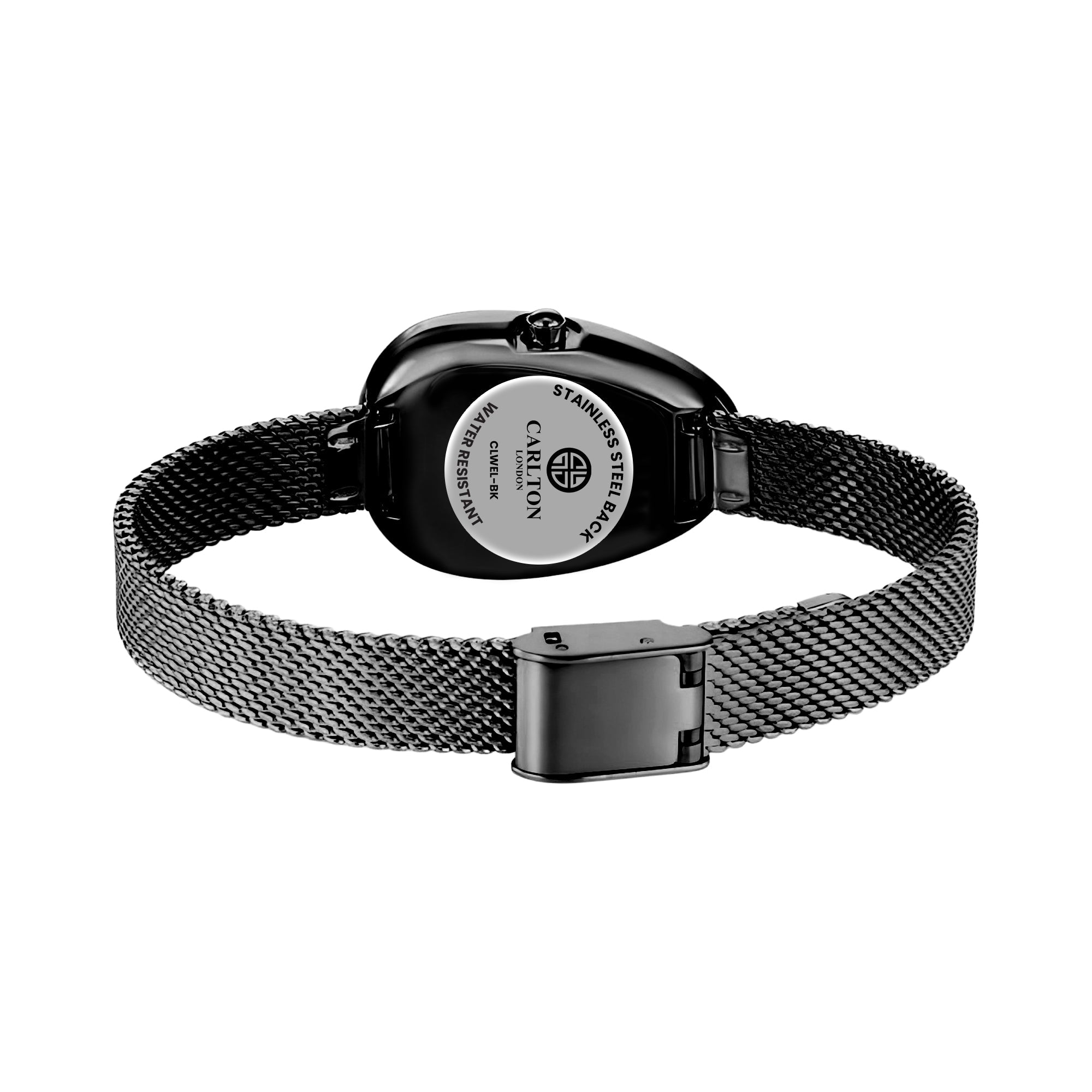 Carlton London Eleanor Women Black Stainless Steel Watch - CLWEL-BK